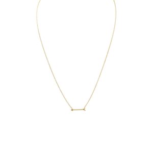 16 + 2 14 Karat Gold Plated Arrow Design Necklace