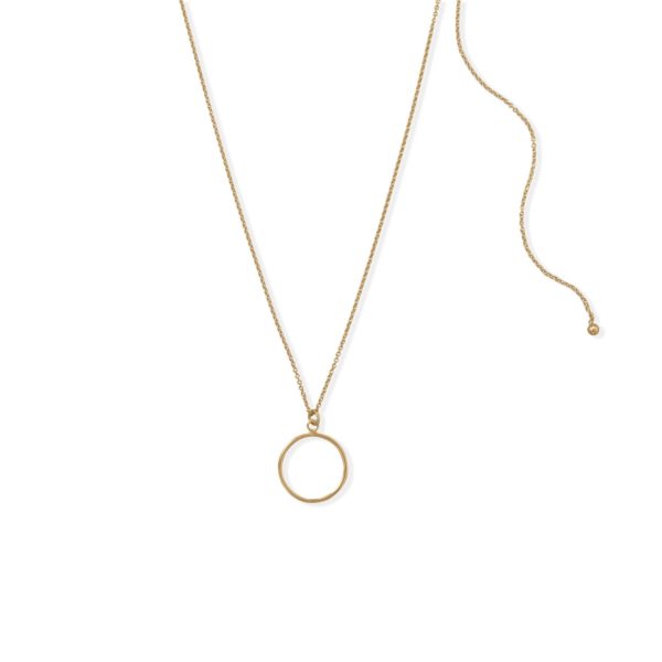 Adjustable 22 14/20 Gold Filled Circle Necklace