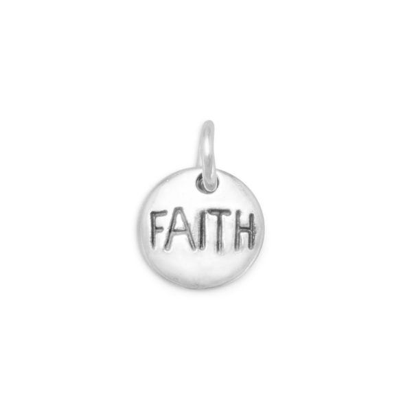 Oxidized Faith Charm