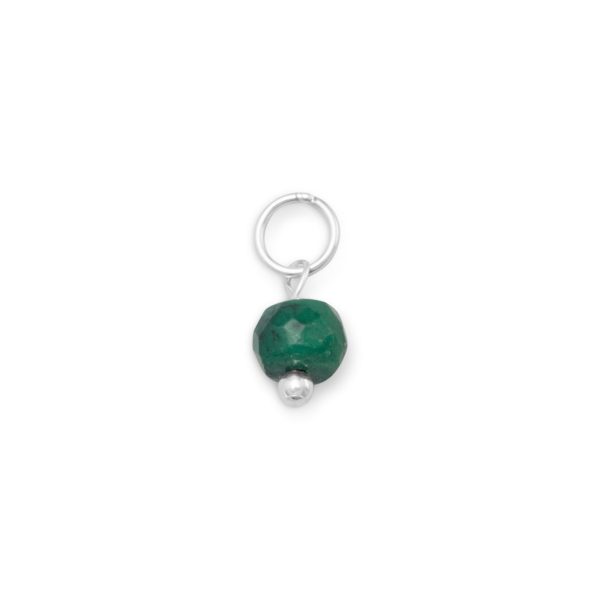 Green Corundum Charm - May Birthstone