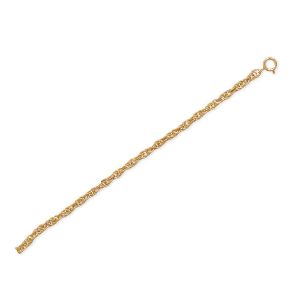 9+1 14/20 Gold Filled Rope Chain Anklet