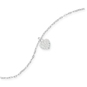 9 + 1 Crystal Heart Charm Anklet