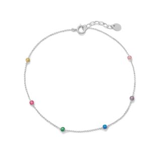 9.25+1 Muli Color Beaded Anklet