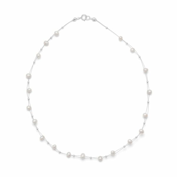 16 Double Strand Cultured Freshwater Pearl Necklace