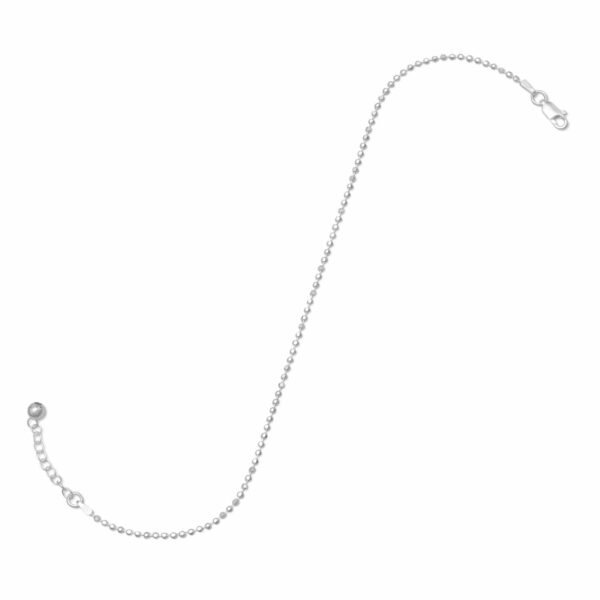 9+1 Extension Faceted Bead Anklet