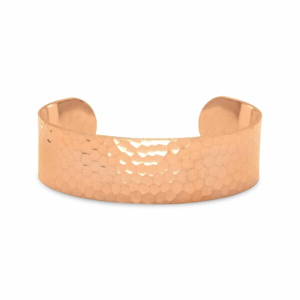 19mm Hammered Solid Copper Cuff Bracelet