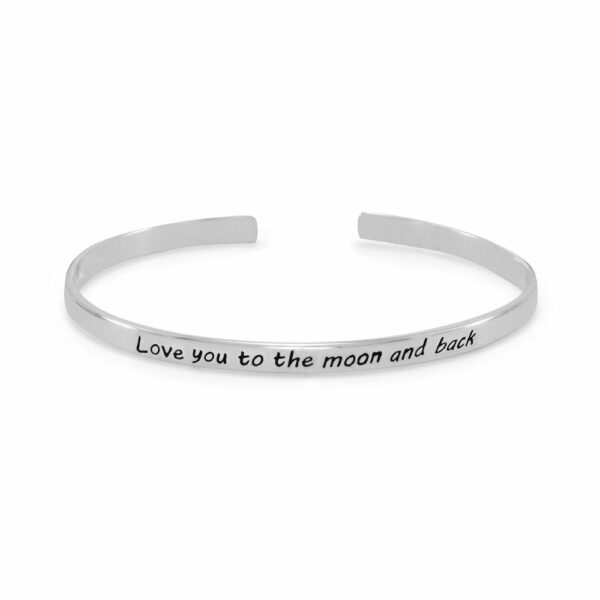 Love you to the moon and back Cuff Bracelet