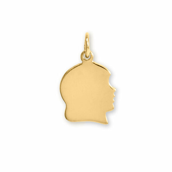 Small 14/20 Gold Filled Engravable Girl Silhouette Pendant