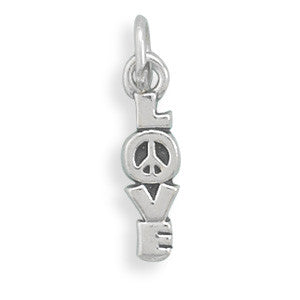 LOVE Charm with Peace Sign