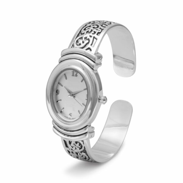 Oxidized Scroll Design Fashion Cuff Watch